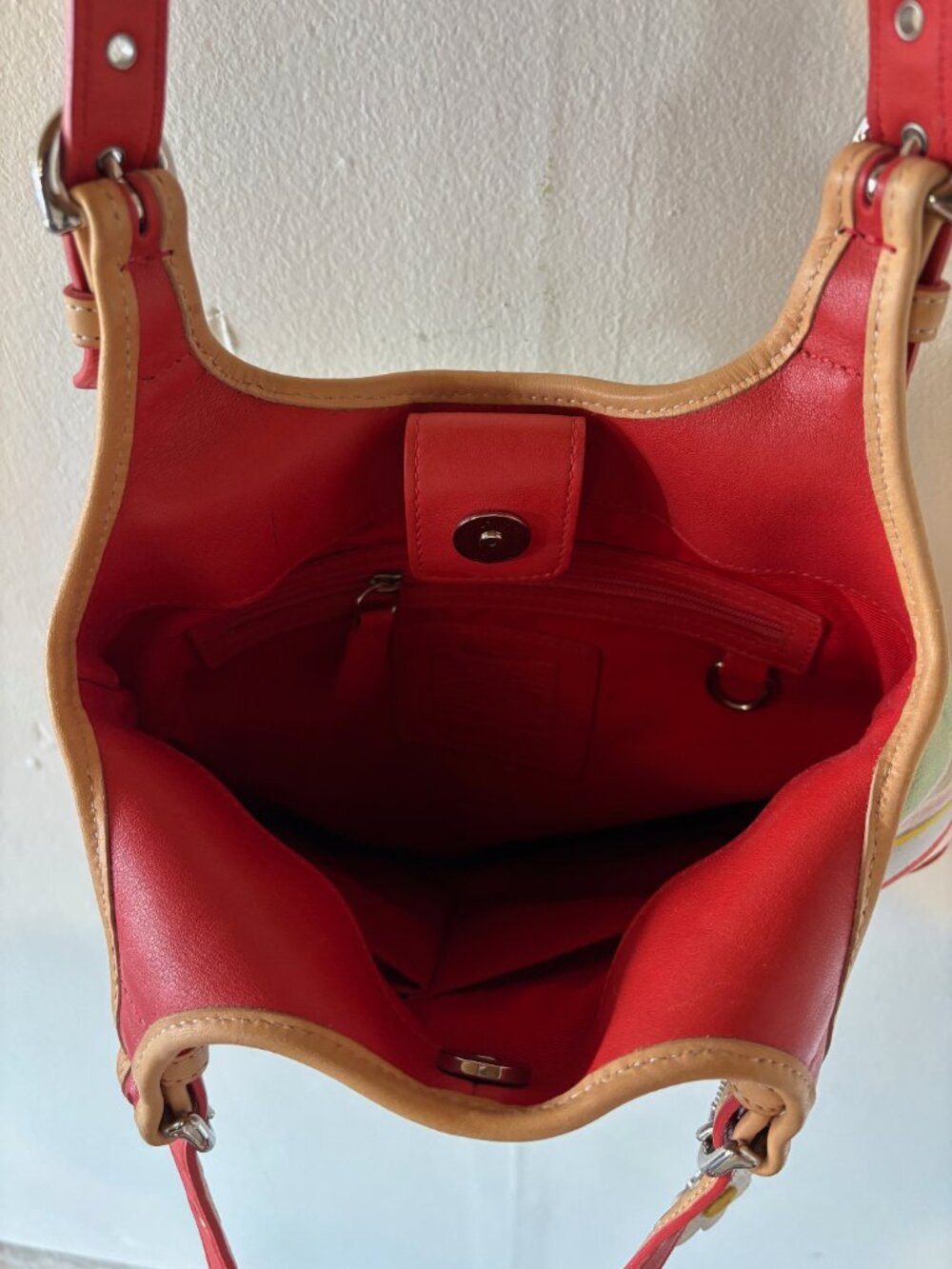Vintage Coach Pastel Stripe Hobo Bag - Picture 3 of 3